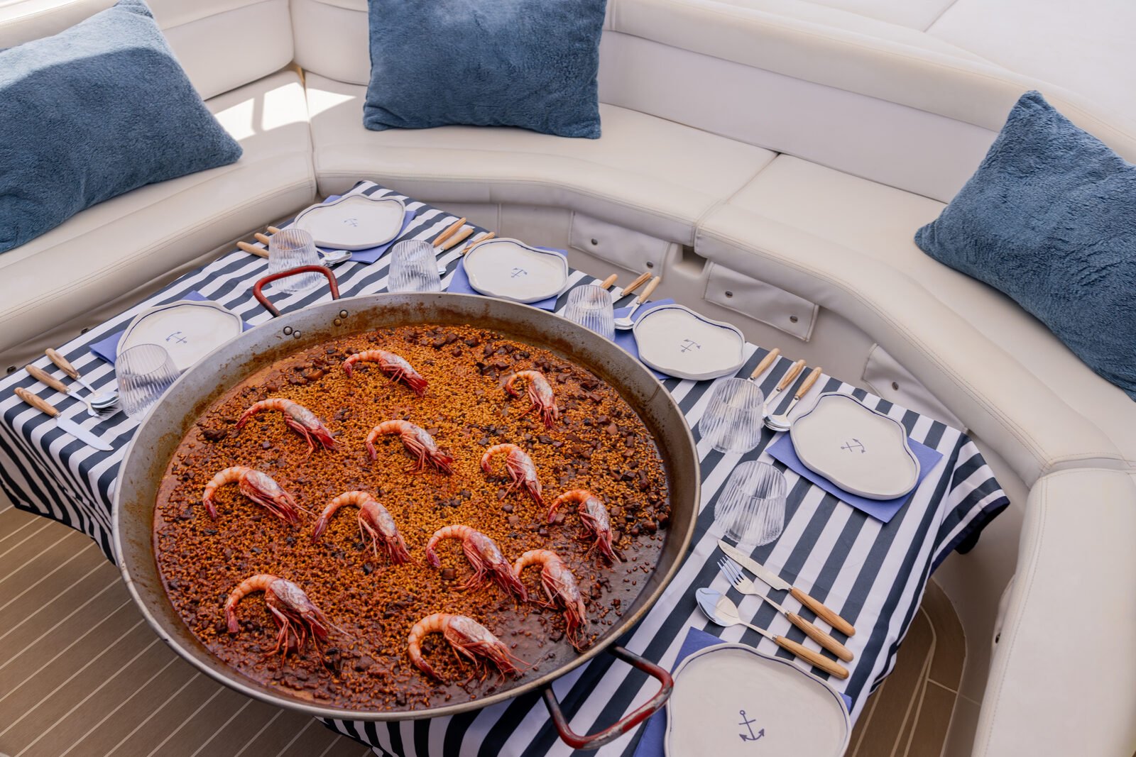 Gastronomía mediterránea a bordo